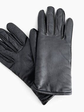 Rubin Black Cow Grain Leather Gloves Medium | Thinsulate Lined | Winter Warm
